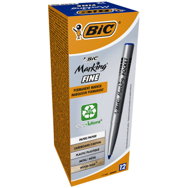 Viltstift Bic 1445 ecolutions rond fijn blauw