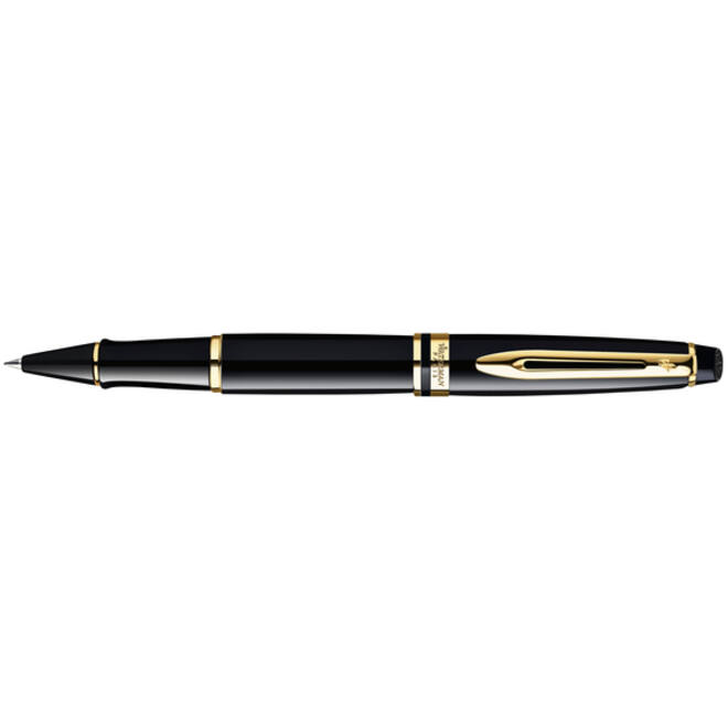 Rollerpen Waterman Expert black lacquer GT fijn