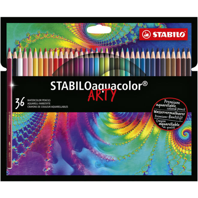 Kleurpotloden STABILO 1636 aquacolor Arty assorti etui à 36 stuks