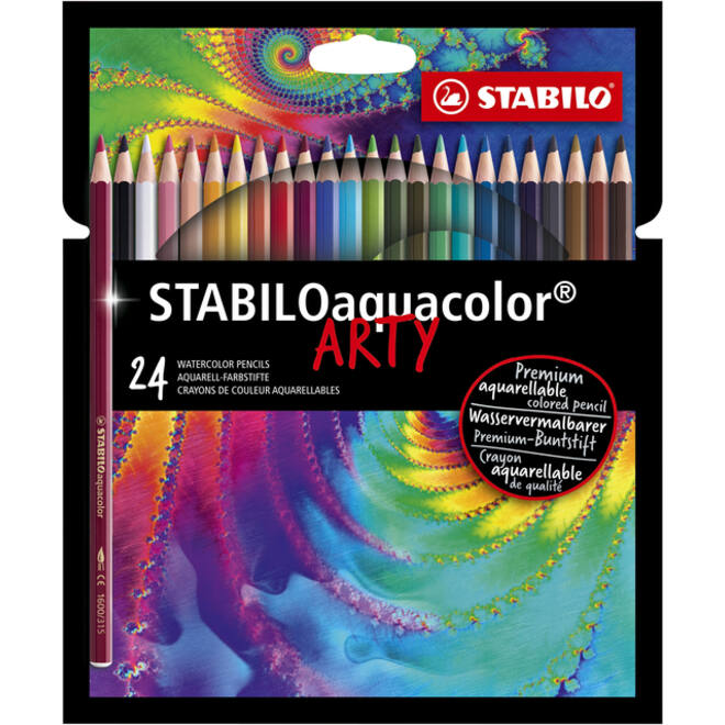 Kleurpotloden STABILO 1624 aquacolor Arty assorti etui à 24 stuks