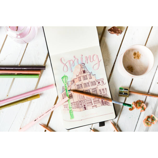 Kleurpotloden Bruynzeel 8835 Design aquarel 12stuks assort