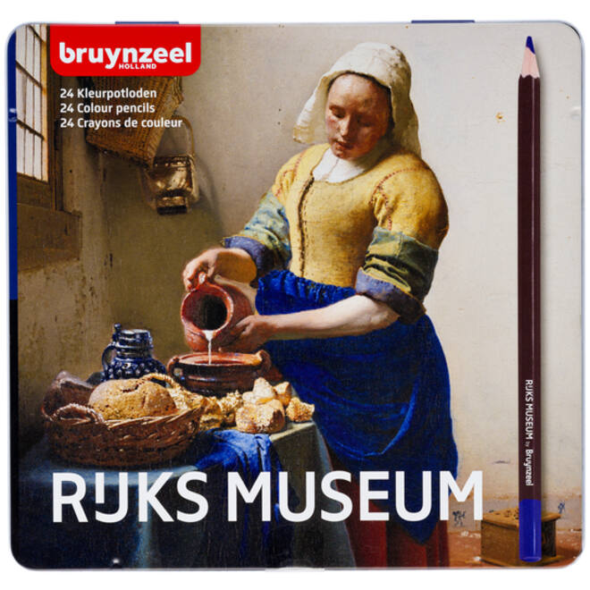 Kleurpotloden Bruynzeel Melkmeisje blik à 24 stuks assorti