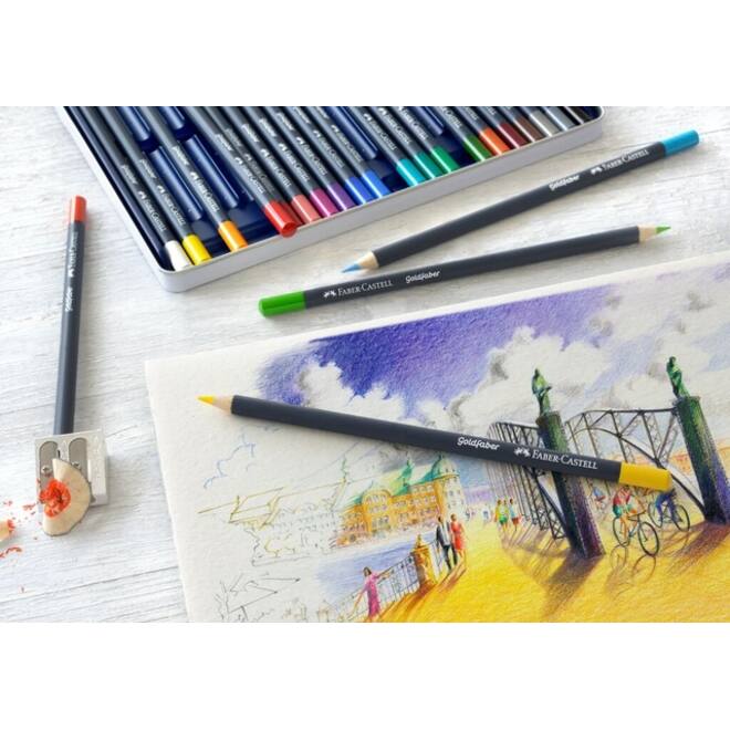 Kleurpotloden Faber-Castell Goldfaber assorti blik à 12 stuks