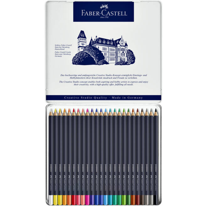 Kleurpotloden Faber-Castell Goldfaber assorti blik à 24 stuks