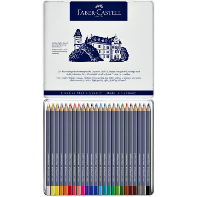 Kleurpotloden Faber-Castell Goldfaber aquarel assorti blik à 24 stuks