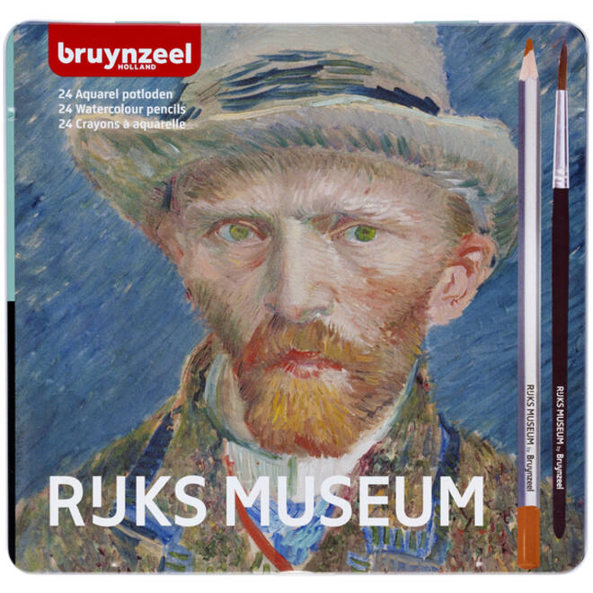 Kleurpotloden Bruynzeel Rijksmuseum Van Gogh aquarel ass blik à 24st