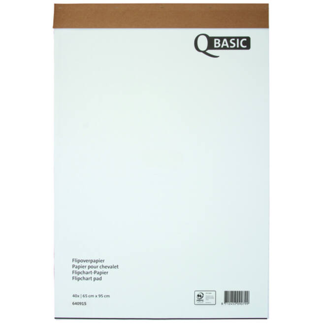 Flipoverpapier Qbasic 65x95cm 20vel opgerold