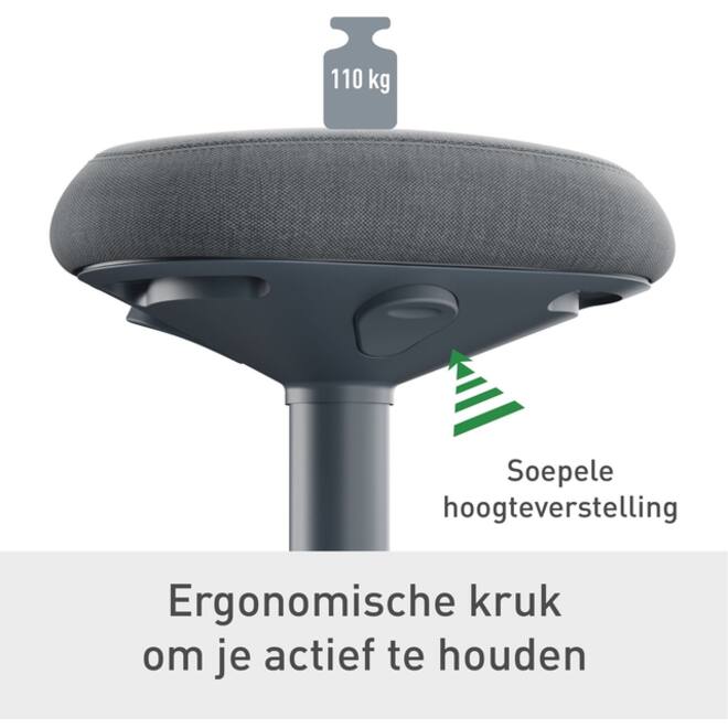 Actieve stakruk Leitz Ergo met comfortzitting