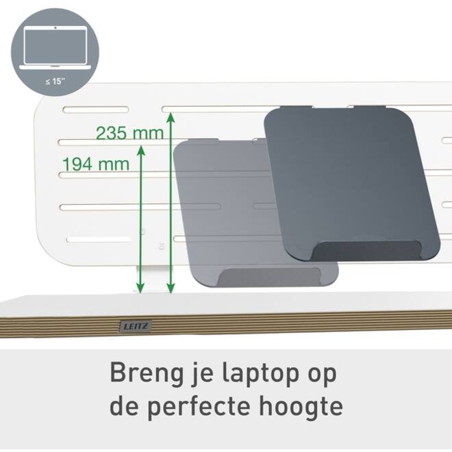 Bureau ophangbord Leitz Ergo met laptophouder