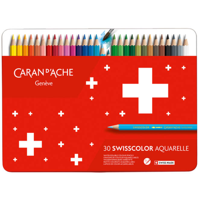 Kleurpotloden Caran d'Ache Swisscolor aquarel 30stuks ass.