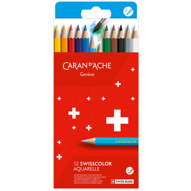 Kleurpotloden Caran D'ache aquarel doos à 12stuks