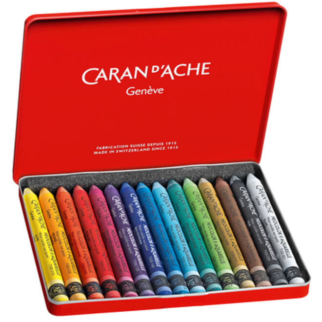 Waskrijt Caran d'Ache neocolor-II 15stuks assorti