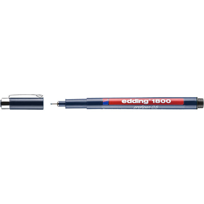 Fineliner edding 1800 0.5mm zwart