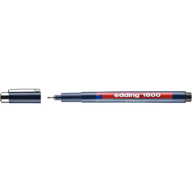 Fineliner edding 1800 0.7mm zwart