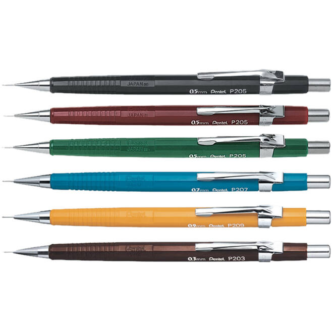 Vulpotlood Pentel P207 HB 0.7mm blauw