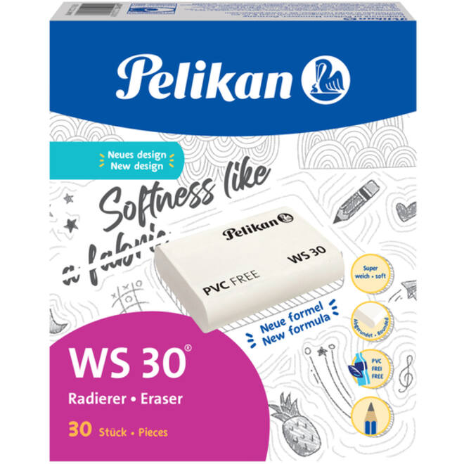 Gum Pelikan WS30 37x30x9mm potlood zacht wit