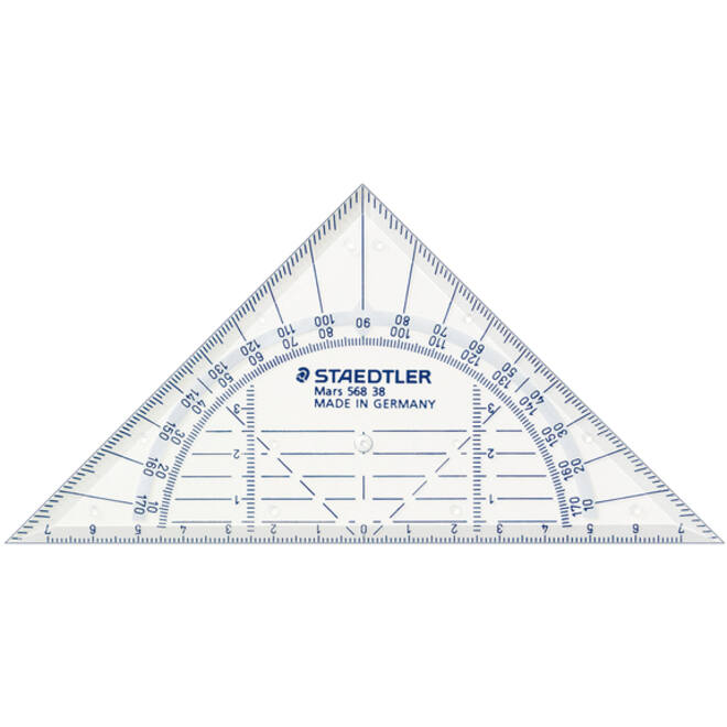 Geodriehoek Staedtler 568 160mm transparant
