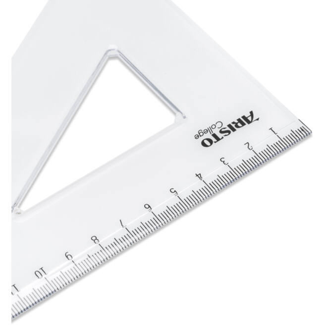 Driehoek Aristo 23620 200mm 30/60graden transparant