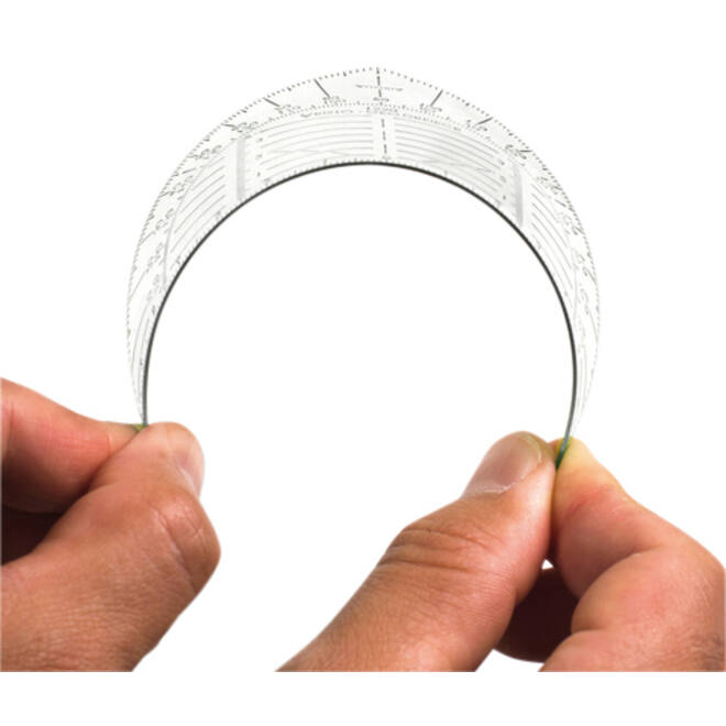 Geodriehoek Aristo 1550 160mm flexibel transparant