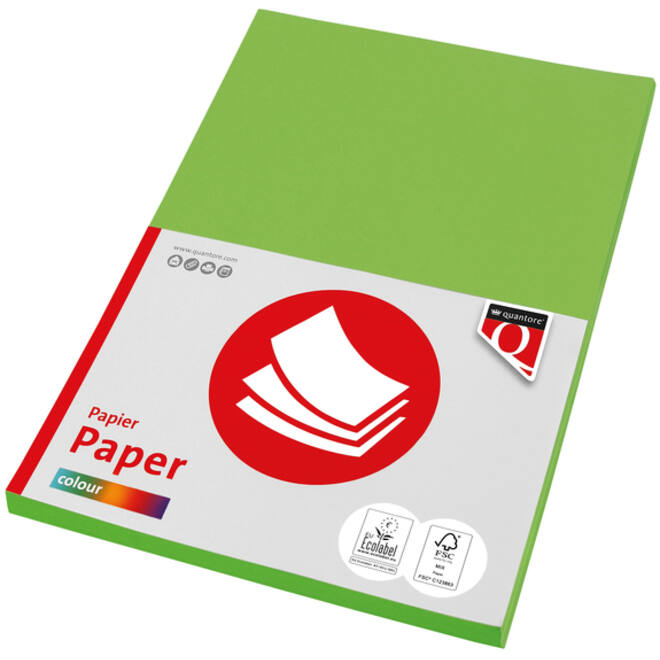 Kopieerpapier Quantore Colour A4 120gr helgroen 100 vel
