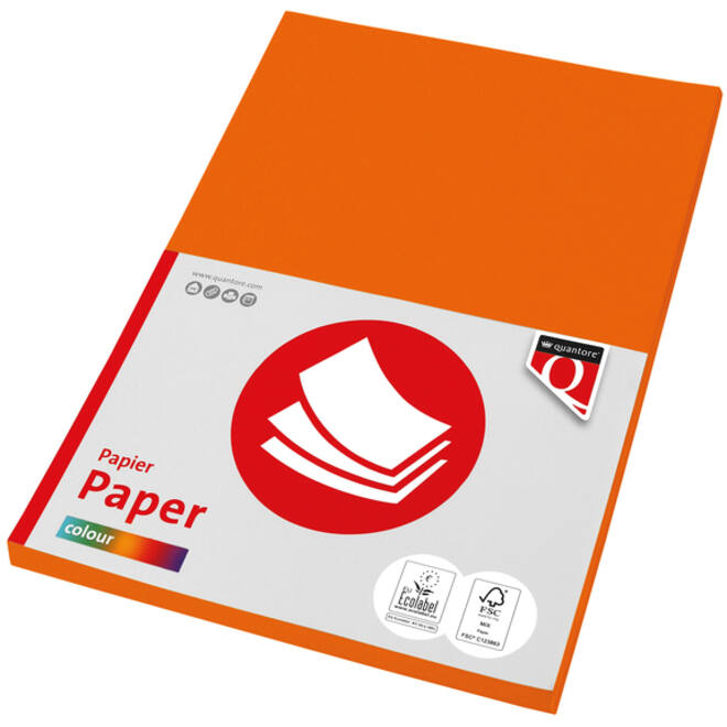 Kopieerpapier Quantore Colour A4 120gr oranje 100 vel