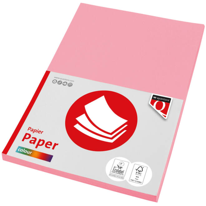 Kopieerpapier Quantore Colour A4 120gr roze 100 vel