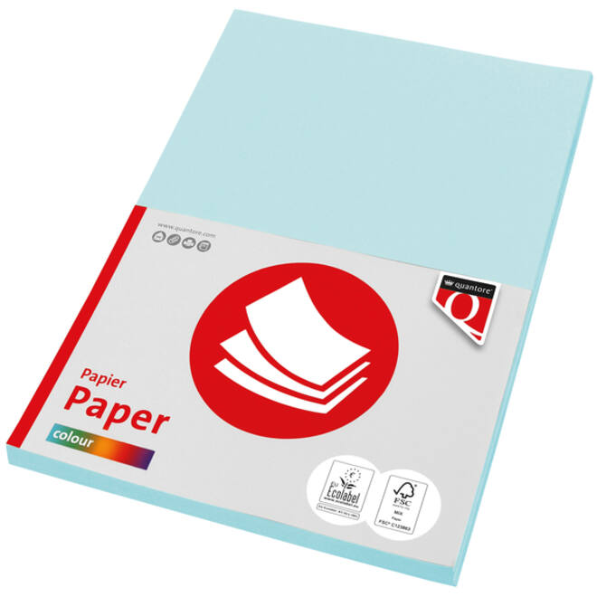 Kopieerpapier Quantore Colour A4 120gr lichtblauw 100 vel