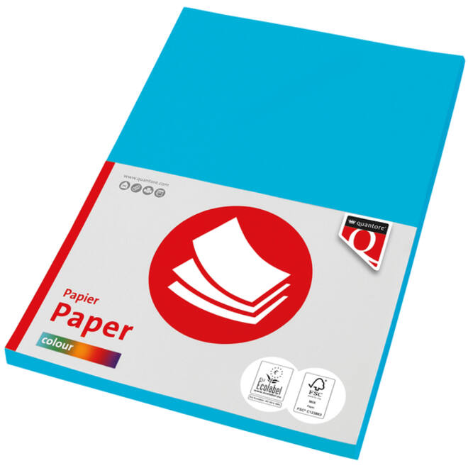 Kopieerpapier Quantore Colour A4 120gr azuurblauw 100 vel