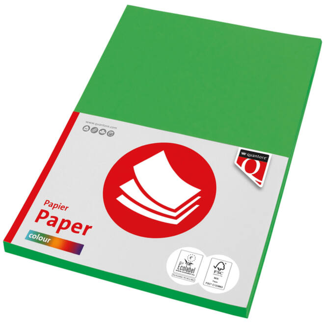 Kopieerpapier Quantore Colour A4 120gr grasgroen 100 vel