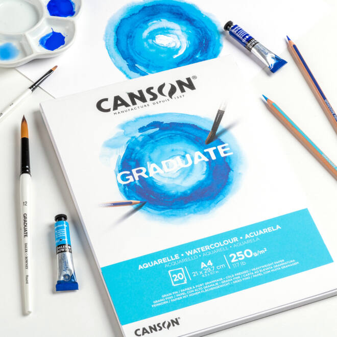 Aquarelblok Canson Graduate A5 250gr 20vel