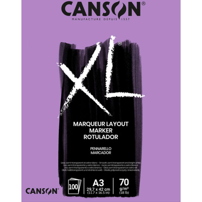 Tekenblok Canson XL Marker A3 70gram 100vel