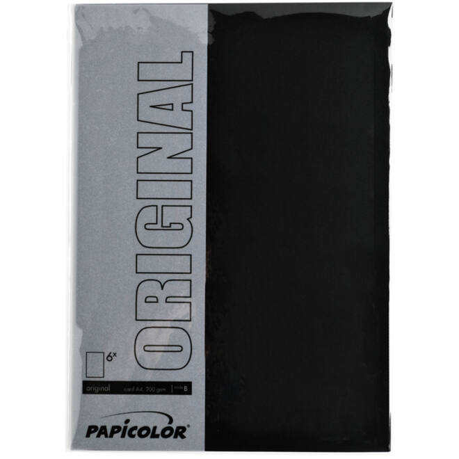Kopieerpapier Papicolor A4 200gr 6vel ravenzwart