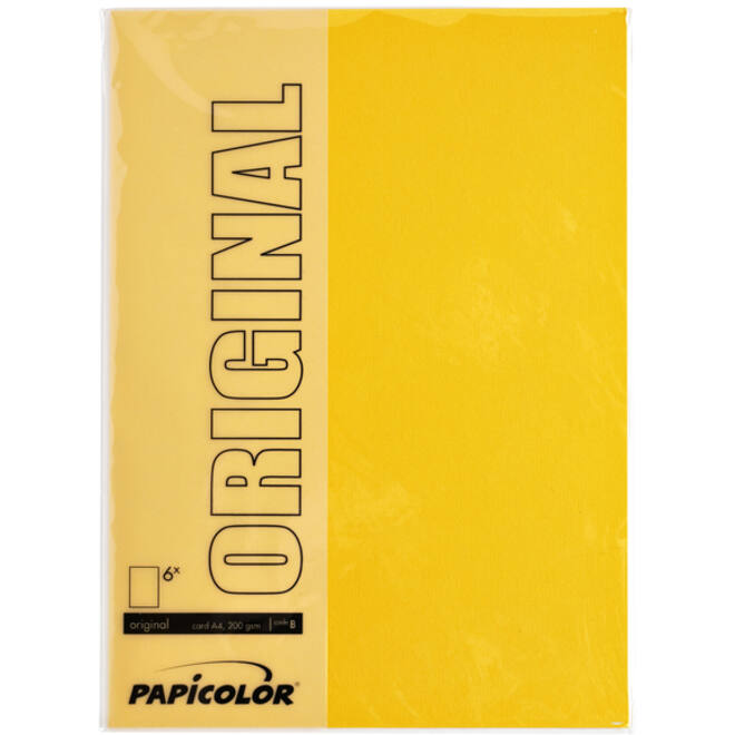 Kopieerpapier Papicolor A4 200gr 6vel dottergeel