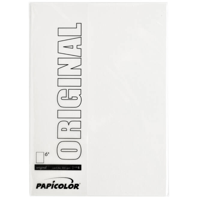 Kopieerpapier Papicolor A4 200gr 6vel wit