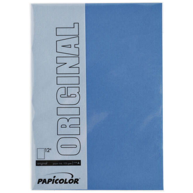 Kopieerpapier Papicolor A4 200gr 6vel royal blue