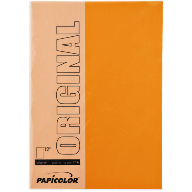 Kopieerpapier Papicolor A4 100gr 12 vel oranje