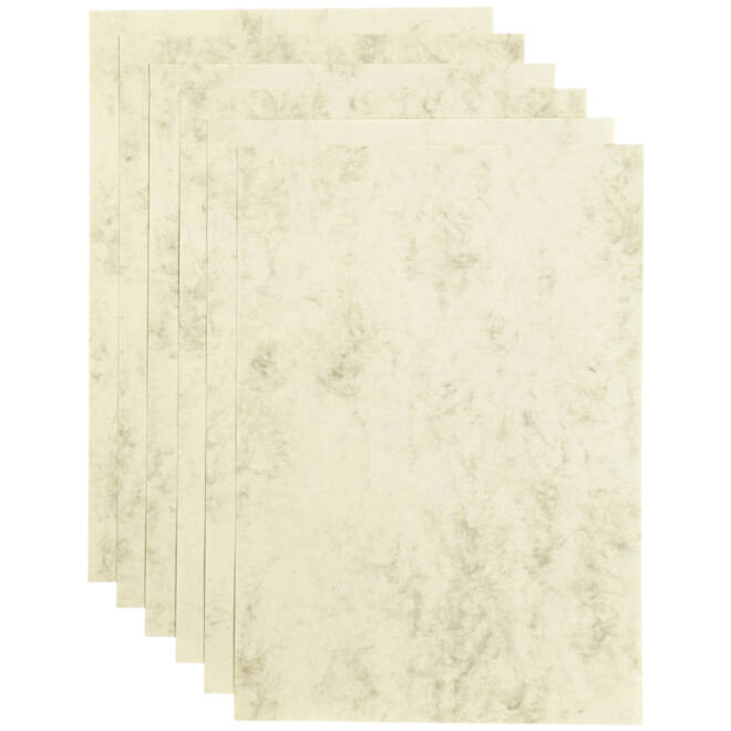 Kopieerpapier Papicolor A4 200gr 6vel marble ivoor