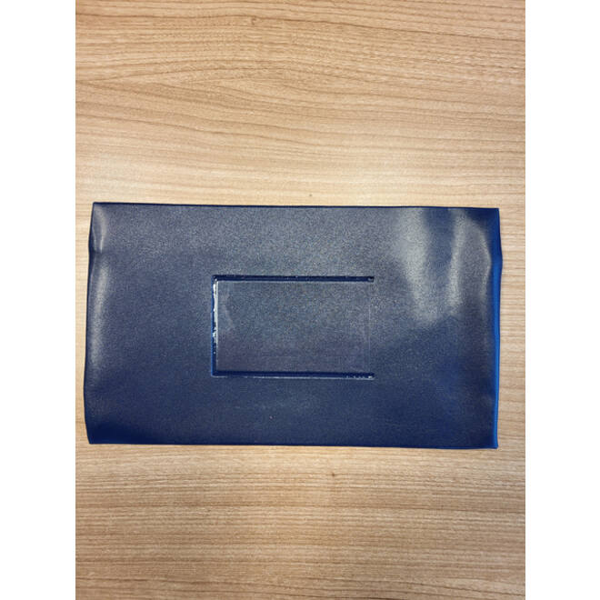 Schooletui 15x26cm met rits skai donkerblauw