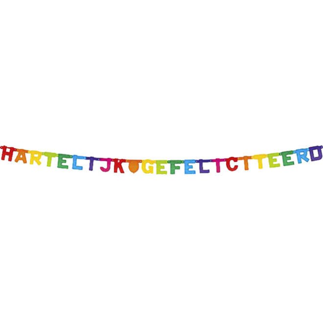 Letterslinger gefeliciteerd kleur