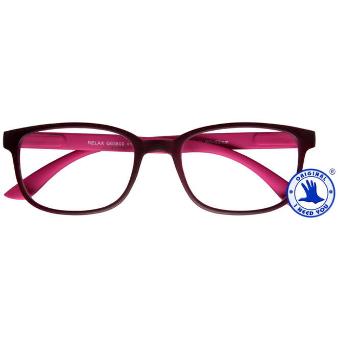 Leesbril I Need You +3.00 dpt Relax rood-roze