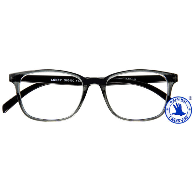 Leesbril I Need You +3.00 dpt Lucky grijs-zwart