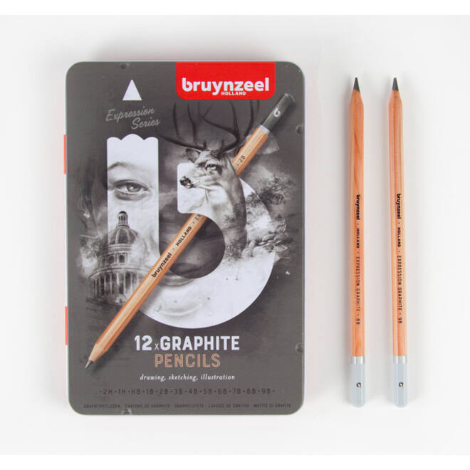 Grafietpotloden Bruynzeel Expression blik 12 stuks