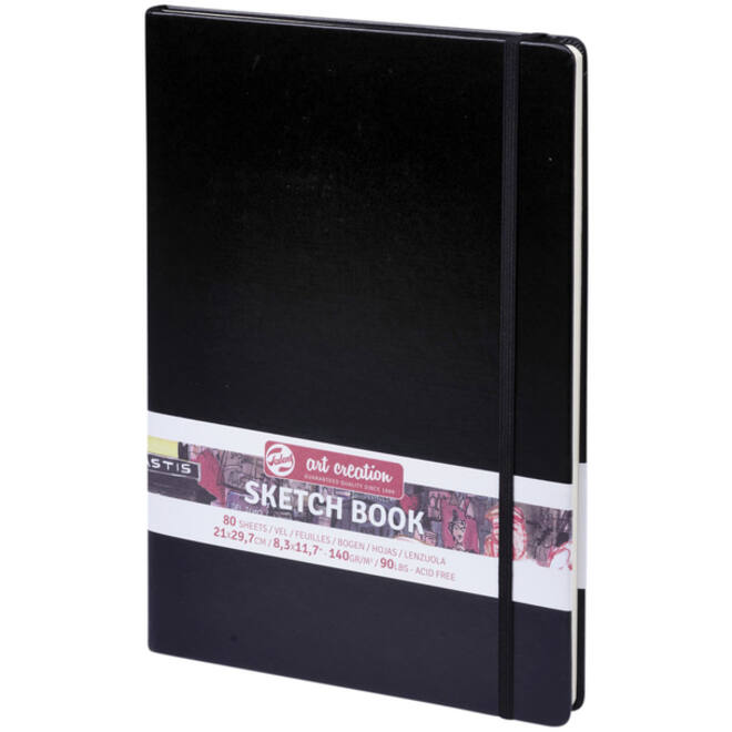 Schetsboek Talens Art Creation zwart 21x30cm 140gr 80vel
