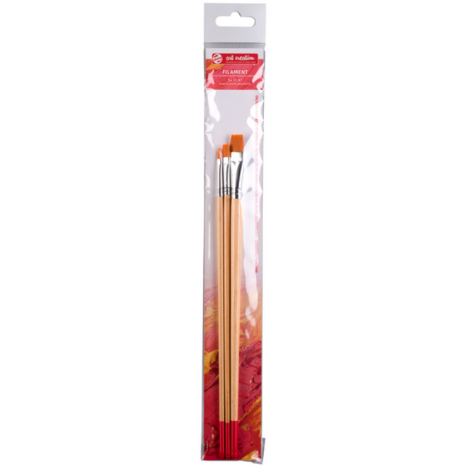 Penseel Talens Art Creation filament plat assorti set à 3st