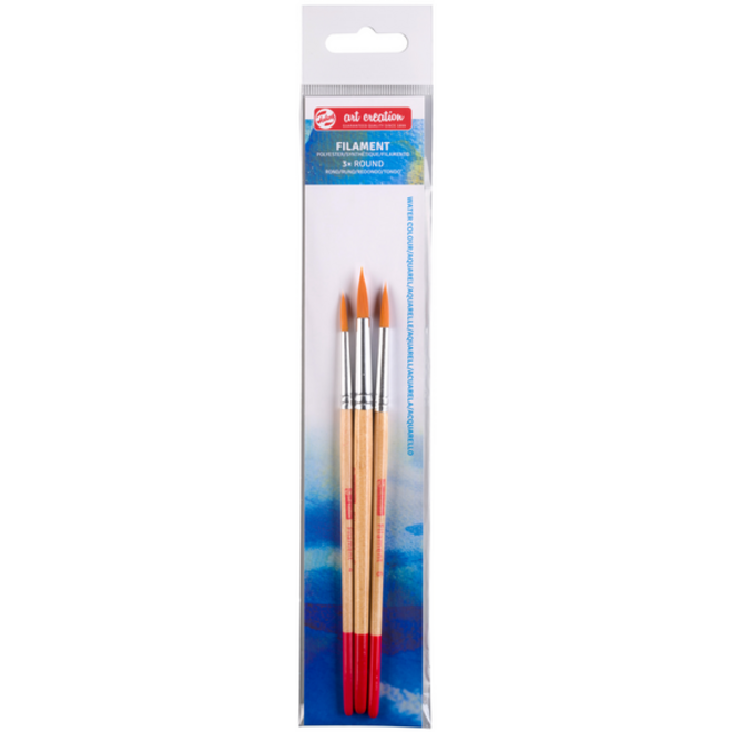 Penseel Talens Art Creation filament rond assorti set à 3 stuks