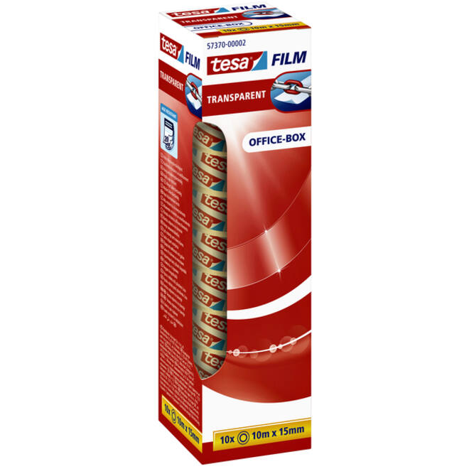 Plakband tesafilm® 10mx15mm transparant 10 rollen,