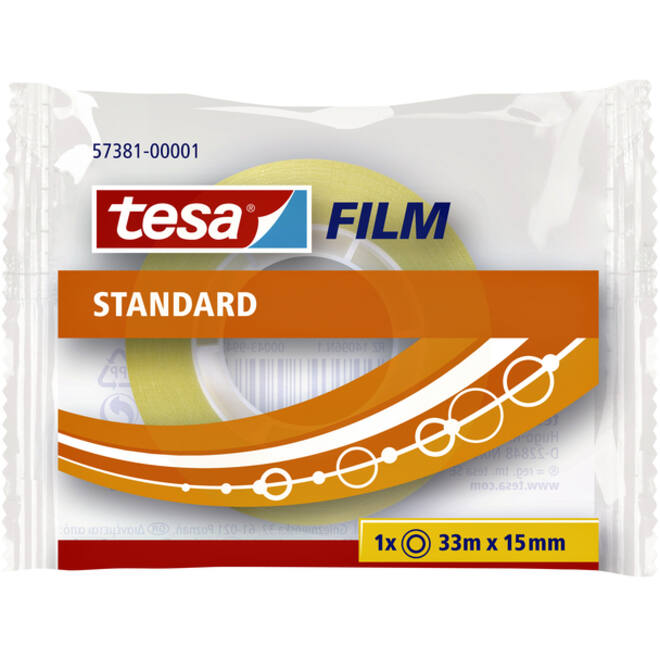 Plakband tesafilm® Standaard 33mx15mm transparant