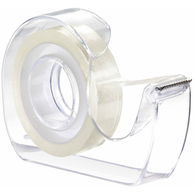 Dubbelzijdige plakband Tesa film 12mmx7.5m met dispenser