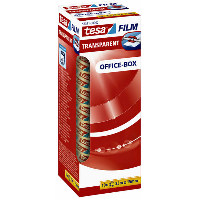 Plakband tesafilm® 33mx15mm transparant 10 rollen