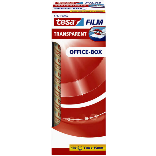 Plakband tesafilm® 33mx15mm transparant 10 rollen